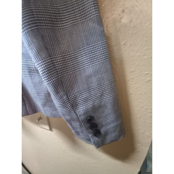 Tahari Arthur s Levine 100%  wool houndstooth jacket Blazer women's size 4 - Picture 11 of 12